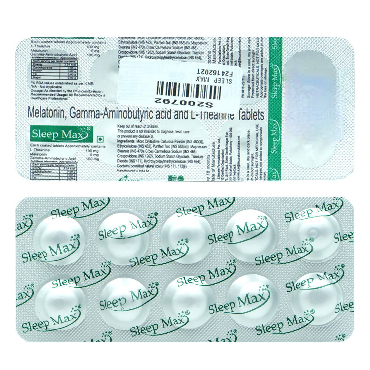 Sleep Max Tab 10'S, Pack of 10 TABLETS Sleep Max Tab 10'S, Pack of 10 TABLETS