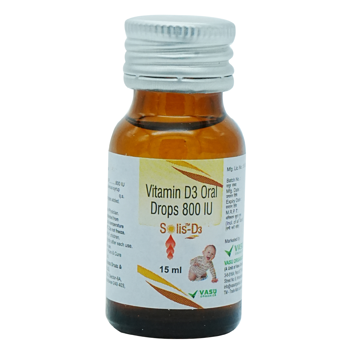 Solis-D3 800IU Oral Drop 15 ml, Pack of 1 Oral Drops Solis-D3 800IU Oral Drop 15 ml, Pack of 1 Oral Drops