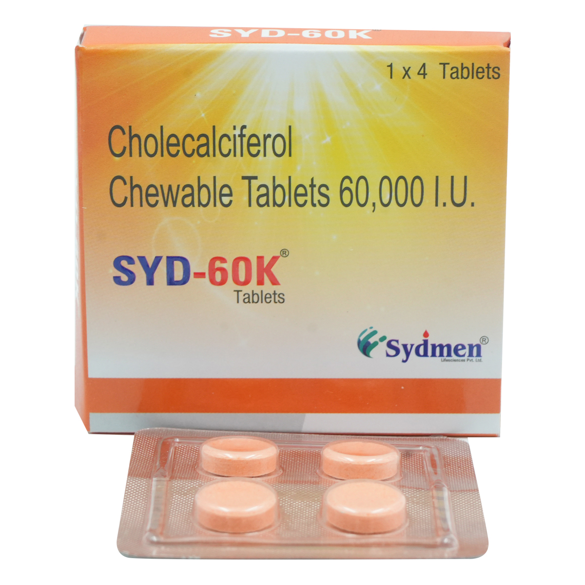 SYD 60K Chewable Tablet 4's, Pack of 4 SYD 60K Chewable Tablet 4's, Pack of 4