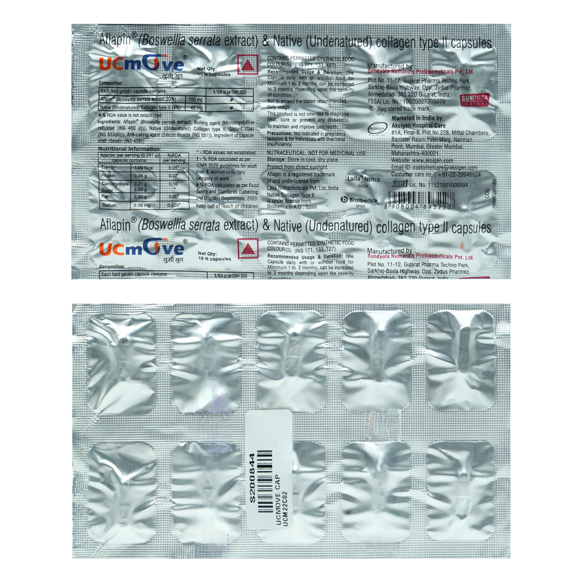 UCmove Capsule 10's, Pack of 10 CapsuleS UCmove Capsule 10's, Pack of 10 CapsuleS