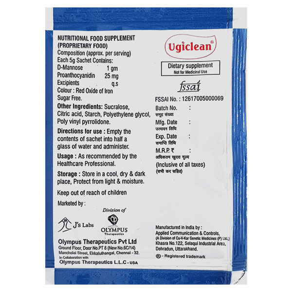 Ugiclean Sugar Free Sachet 5 gm, Pack of 1 Powder Ugiclean Sugar Free Sachet 5 gm, Pack of 1 Powder