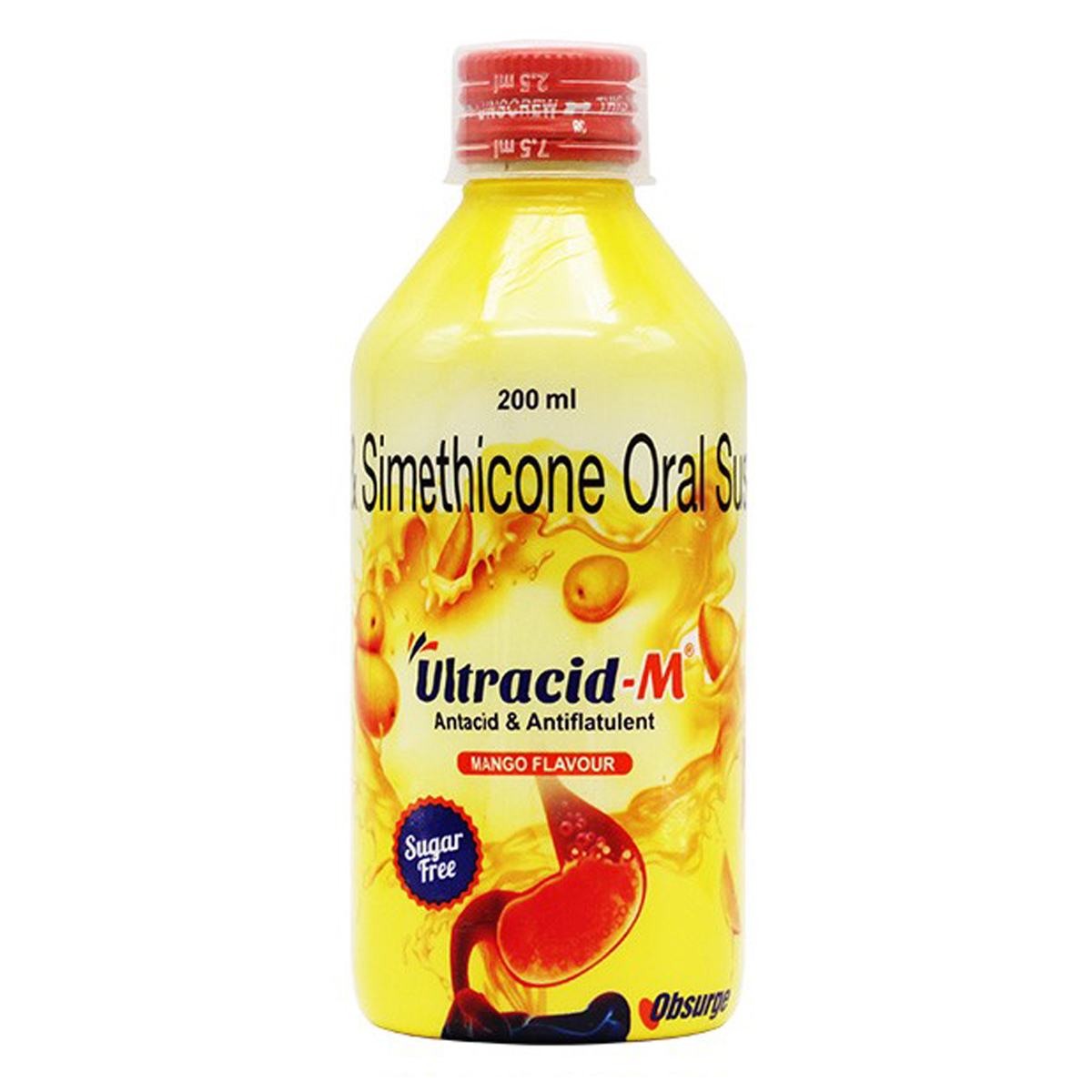 Ultracid-M Sugar Free Mango Flavour Oral Suspension 200 ml, Pack of 1 Suspension Ultracid-M Sugar Free Mango Flavour Oral Suspension 200 ml, Pack of 1 Suspension