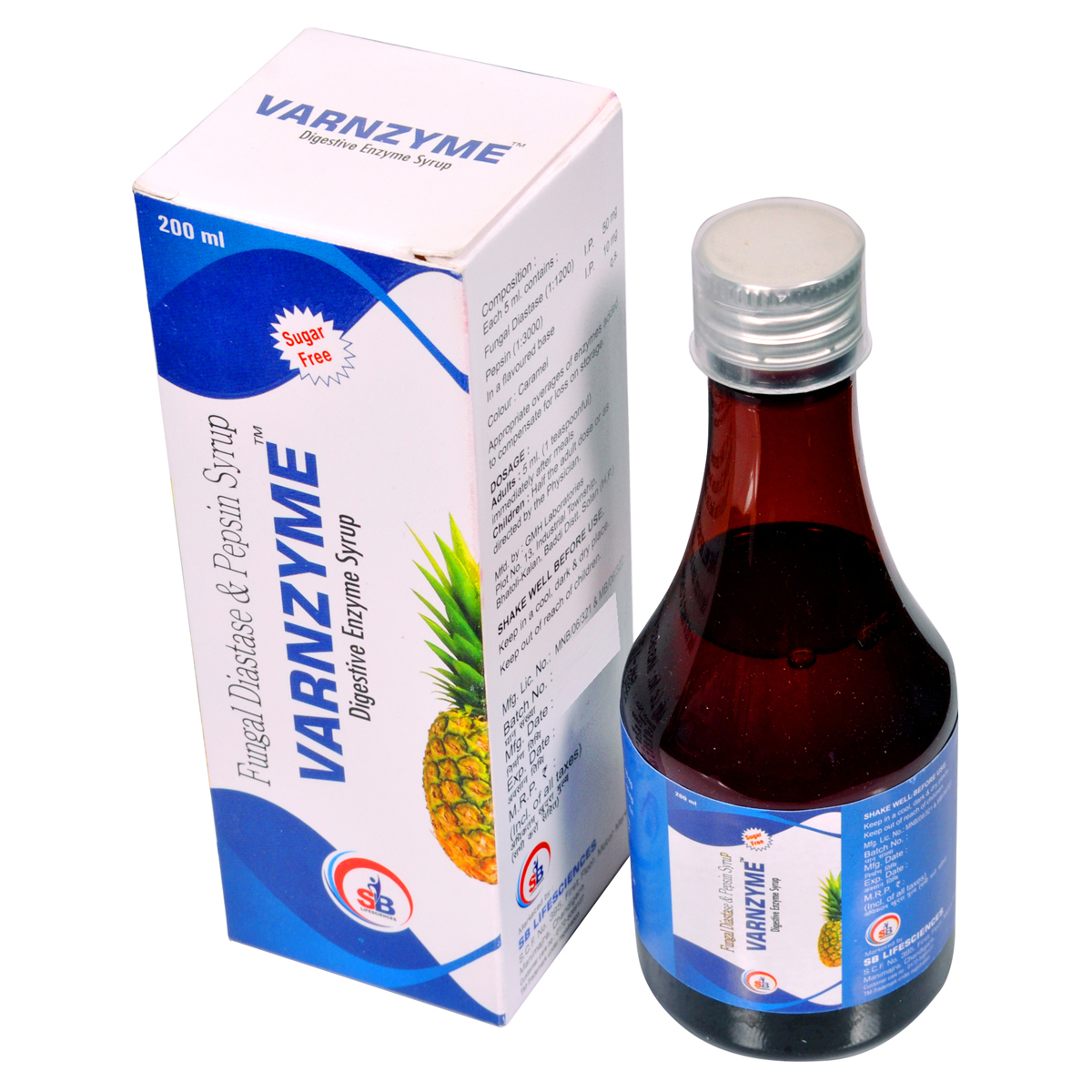Varnzyme Sugar Free Syrup 200 ml, Pack of 1 SYRUP Varnzyme Sugar Free Syrup 200 ml, Pack of 1 SYRUP