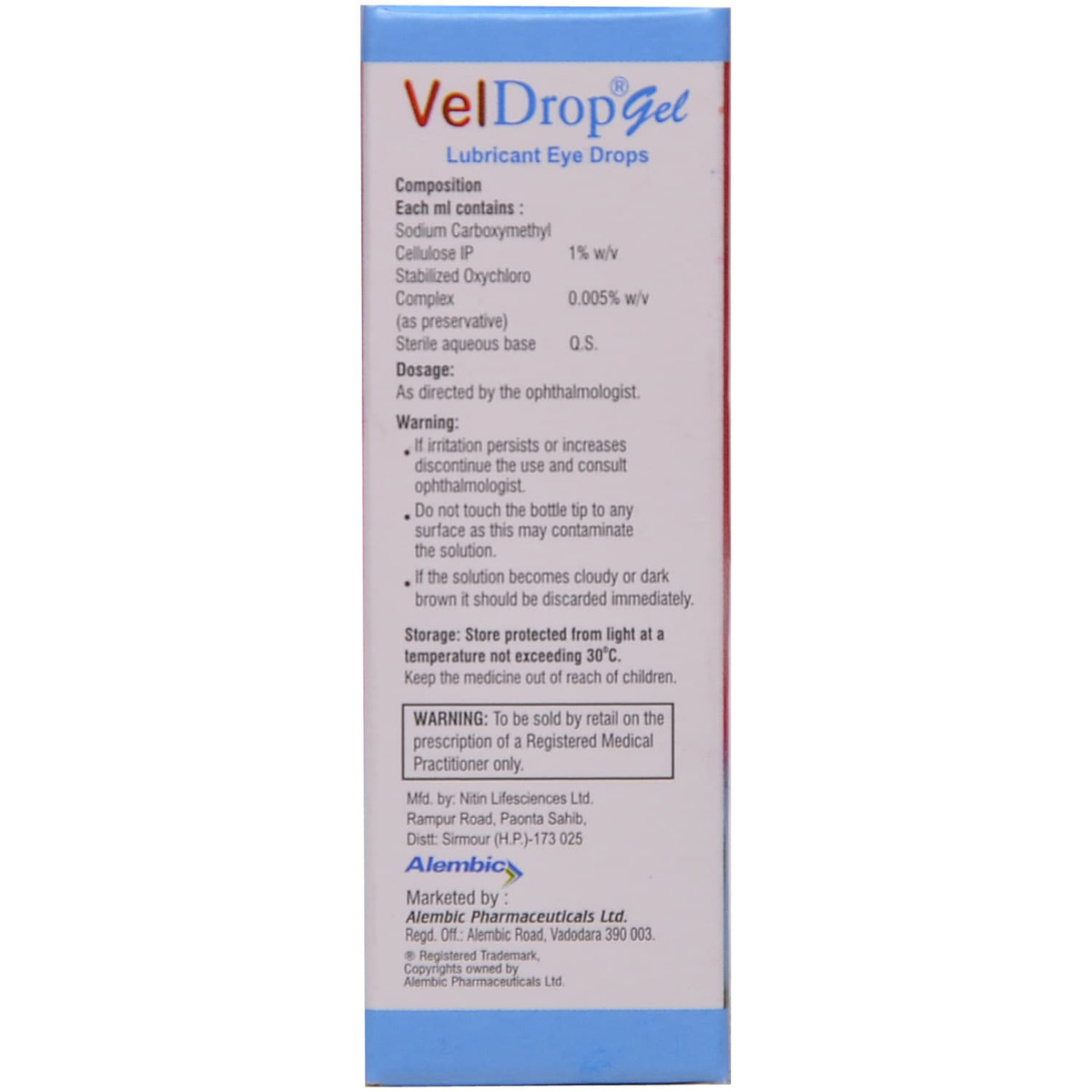 Veldrop Gel Eye Drops 10 ml, Pack of 1 EYE DROPS Veldrop Gel Eye Drops 10 ml, Pack of 1 EYE DROPS