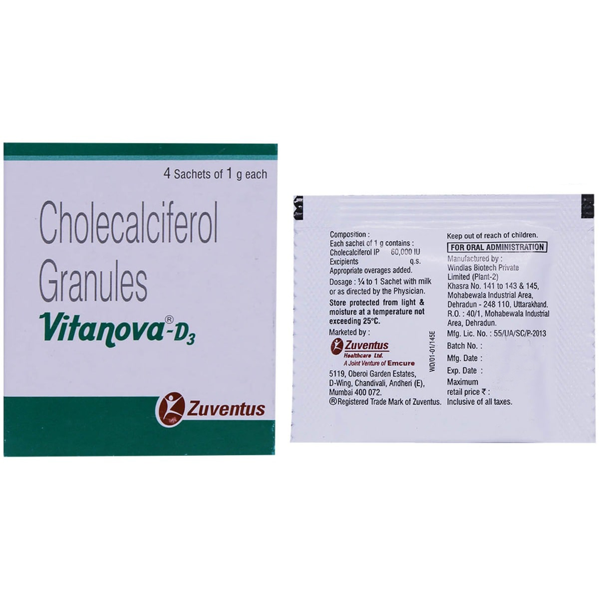 Vitanova-D3 Sachets 1 gm, Pack of 1 Vitanova-D3 Sachets 1 gm, Pack of 1