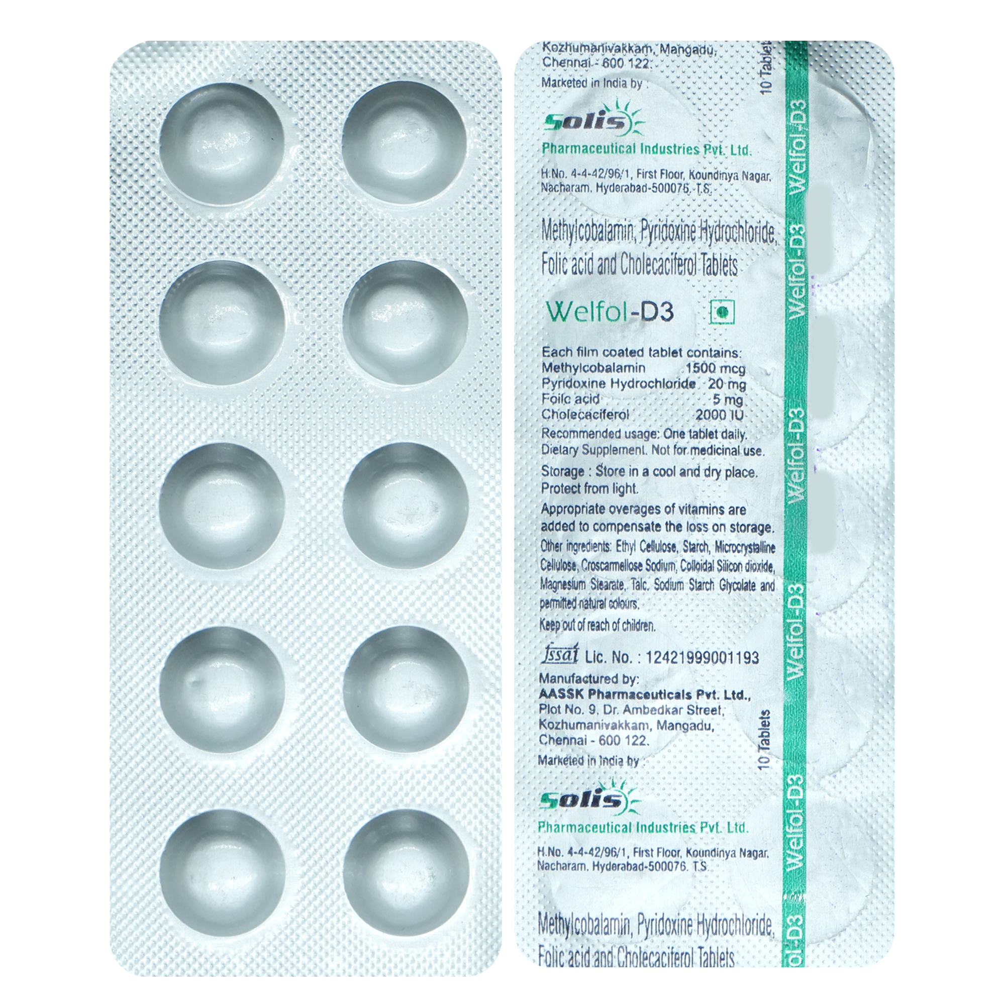 Welfol-D3 Tablet 10'S, Pack of 10 Welfol-D3 Tablet 10'S, Pack of 10