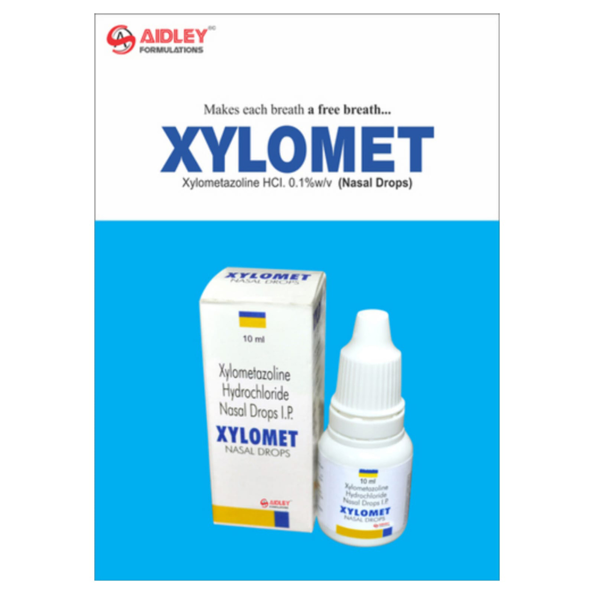 Xylomet Nasal Drop 10 ml, Pack of 1 DROPS Xylomet Nasal Drop 10 ml, Pack of 1 DROPS