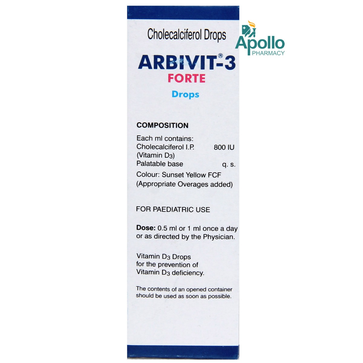 Arbivit 3 Forte Oral Drops 15 ml, Pack of 1 Arbivit 3 Forte Oral Drops 15 ml, Pack of 1