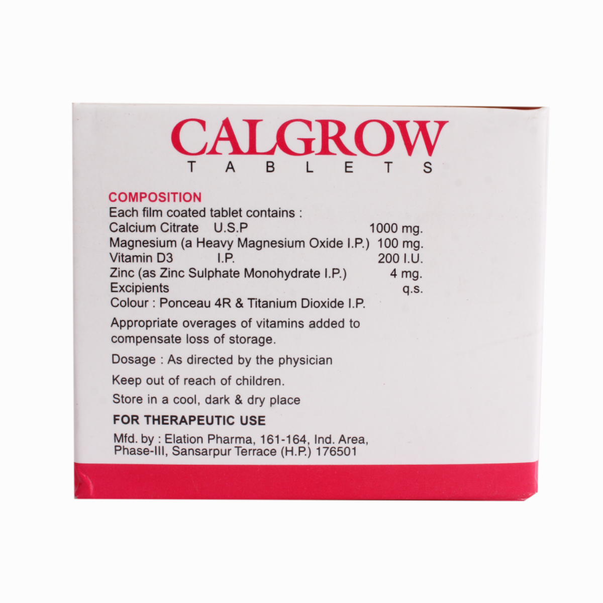 Calgrow Tablet 10's, Pack of 10 TABLETS Calgrow Tablet 10's, Pack of 10 TABLETS