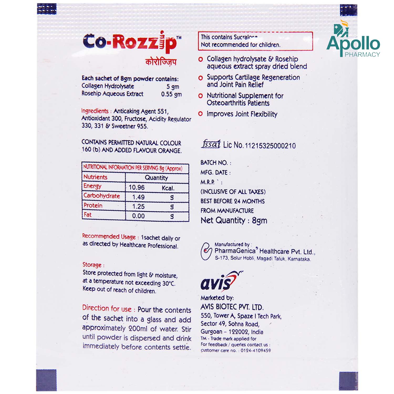 CO Rozzip Sachet 8 gm, Pack of 1 CO Rozzip Sachet 8 gm, Pack of 1