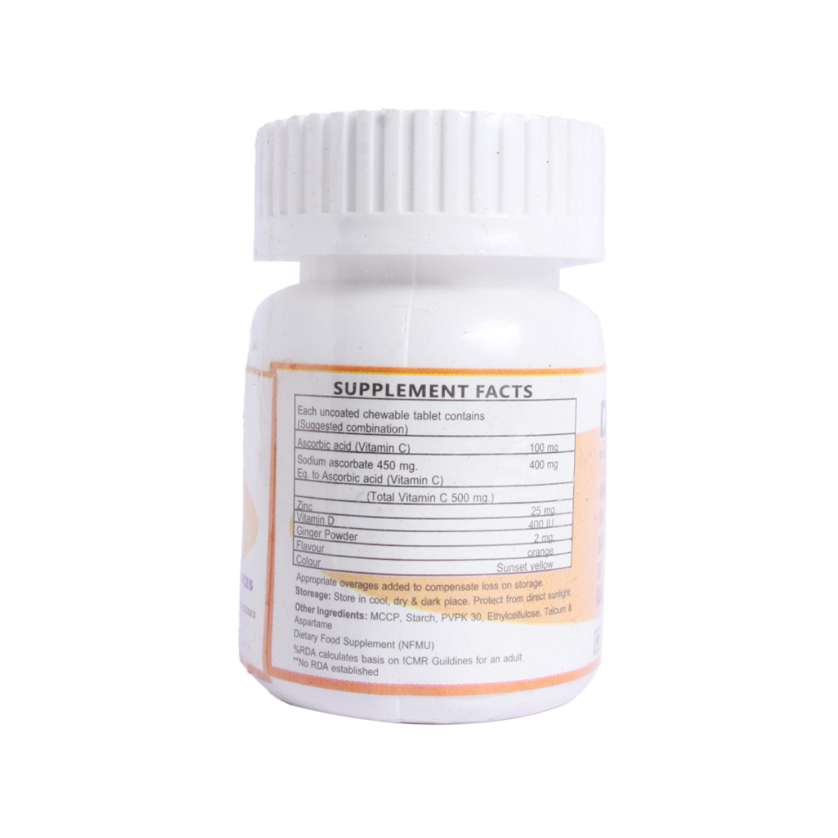 Deficure-CZ Orange Flavour Chewable Tablet 30's, Pack of 1 Deficure-CZ Orange Flavour Chewable Tablet 30's, Pack of 1