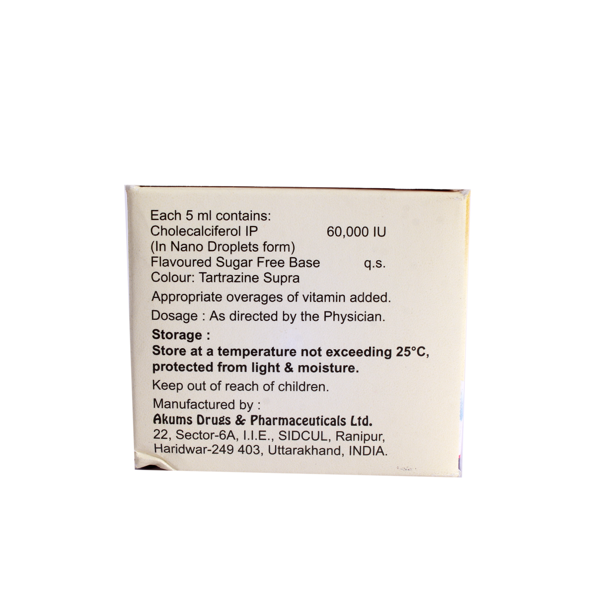 Dsun Nano 60K Sugar Free solution 5 ml, Pack of 1 Dsun Nano 60K Sugar Free solution 5 ml, Pack of 1