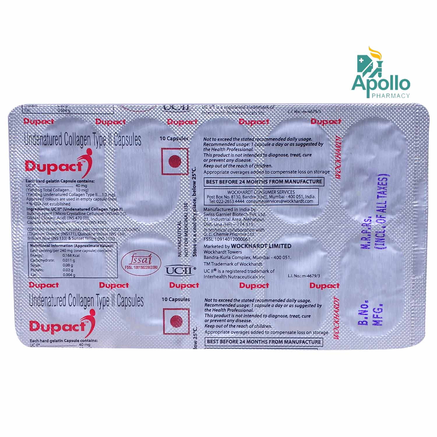 Dupact Capsule 10's, Pack of 10 CAPSULES Dupact Capsule 10's, Pack of 10 CAPSULES