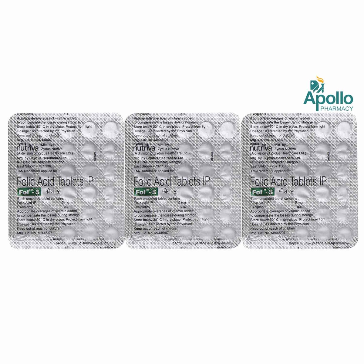 Fol-5 Tablet 30's, Pack of 30 TABLETS Fol-5 Tablet 30's, Pack of 30 TABLETS