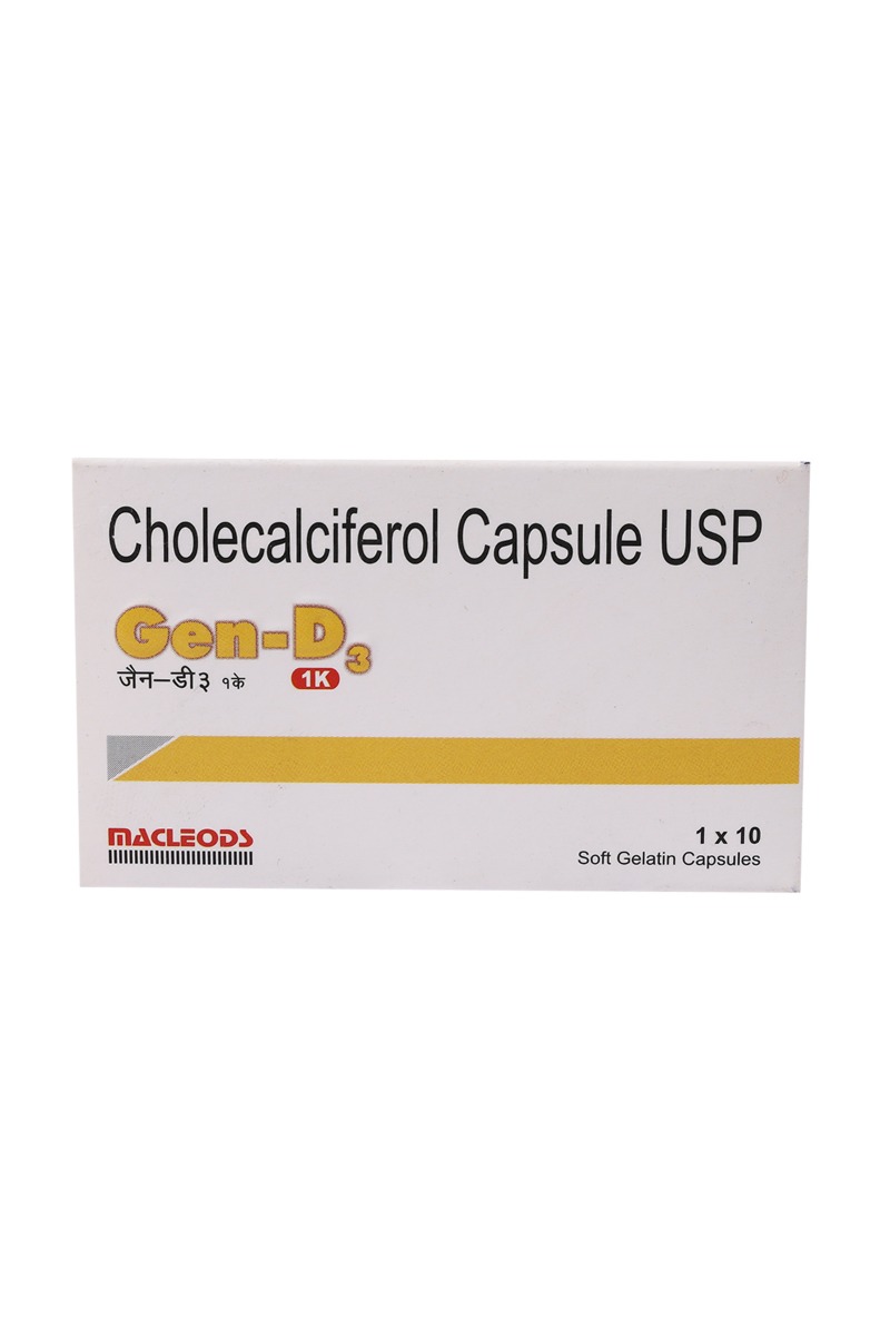 Gen-D3 1K Soft Gelatin Capsule 10's, Pack of 10 Gen-D3 1K Soft Gelatin Capsule 10's, Pack of 10