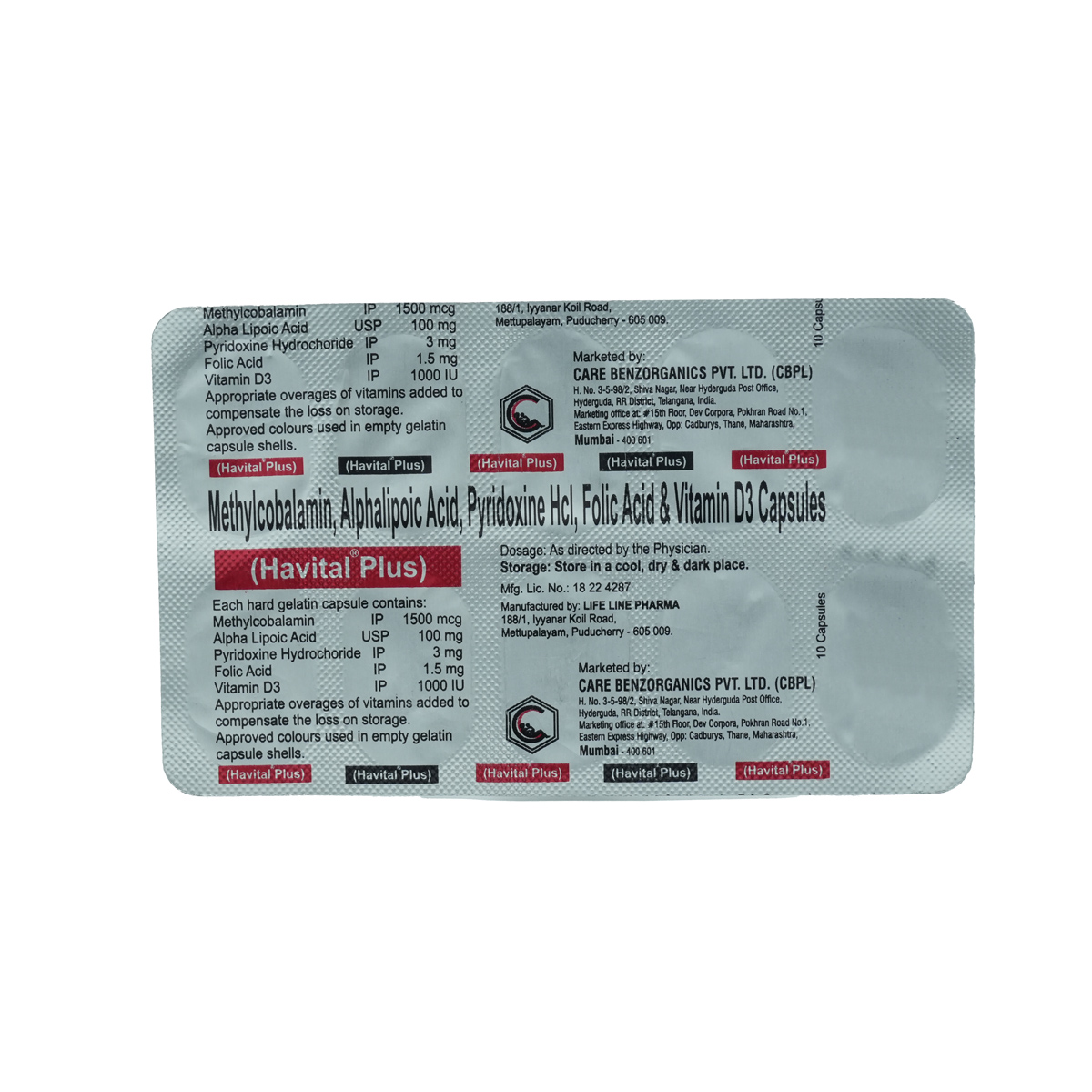 Havital Plus Capsule 10's, Pack of 10 Havital Plus Capsule 10's, Pack of 10