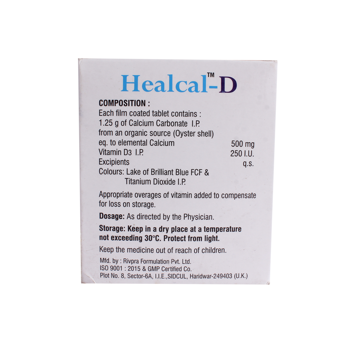 Healcal-D Tablet 15's, Pack of 15 TABLETS Healcal-D Tablet 15's, Pack of 15 TABLETS