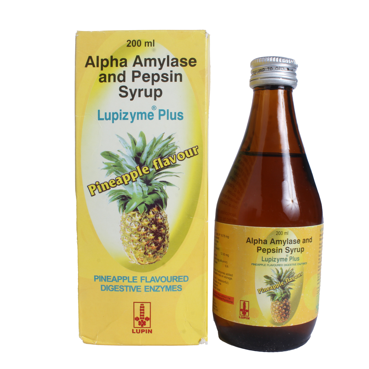 Lupizyme Plus Pineapple Syrup 200 ml, Pack of 1 Lupizyme Plus Pineapple Syrup 200 ml, Pack of 1