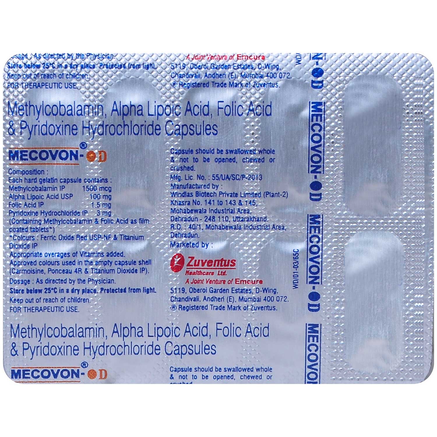 Mecovon-OD Capsule 10's, Pack of 10 CAPSULES Mecovon-OD Capsule 10's, Pack of 10 CAPSULES