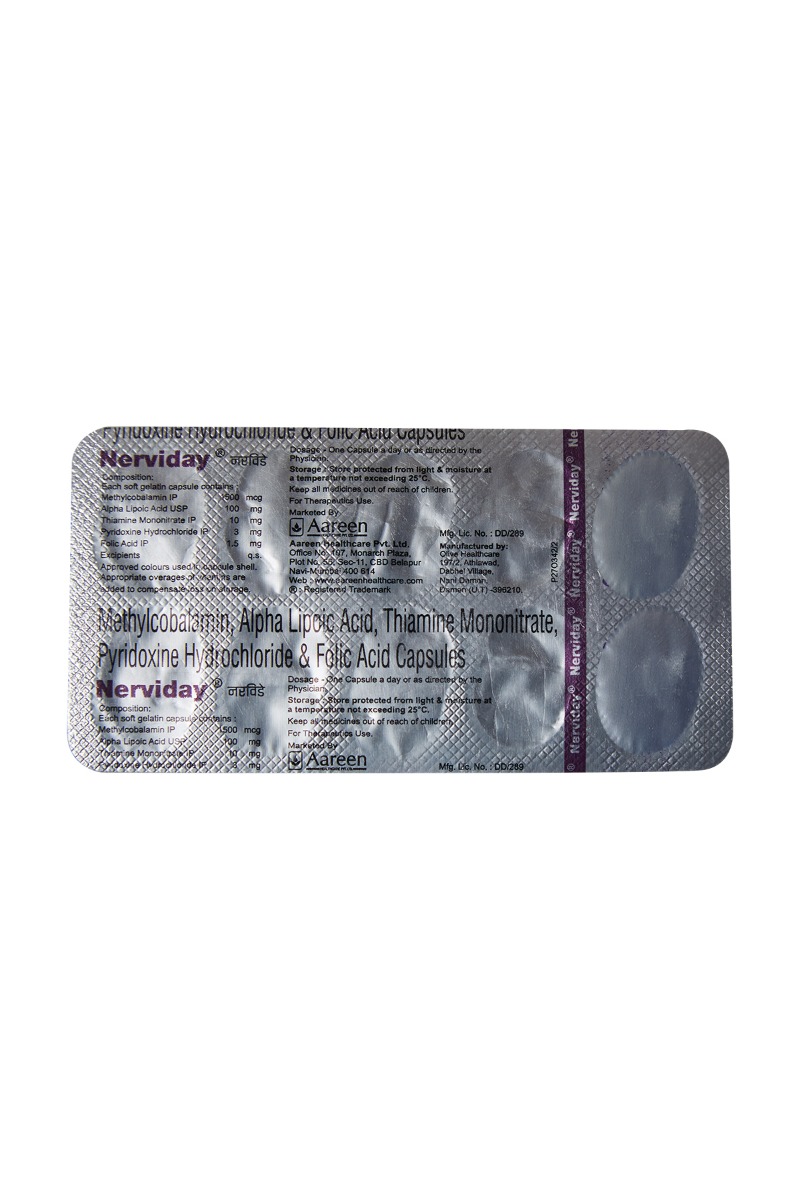 Nerviday Capsule 10's, Pack of 10 CAPSULES Nerviday Capsule 10's, Pack of 10 CAPSULES