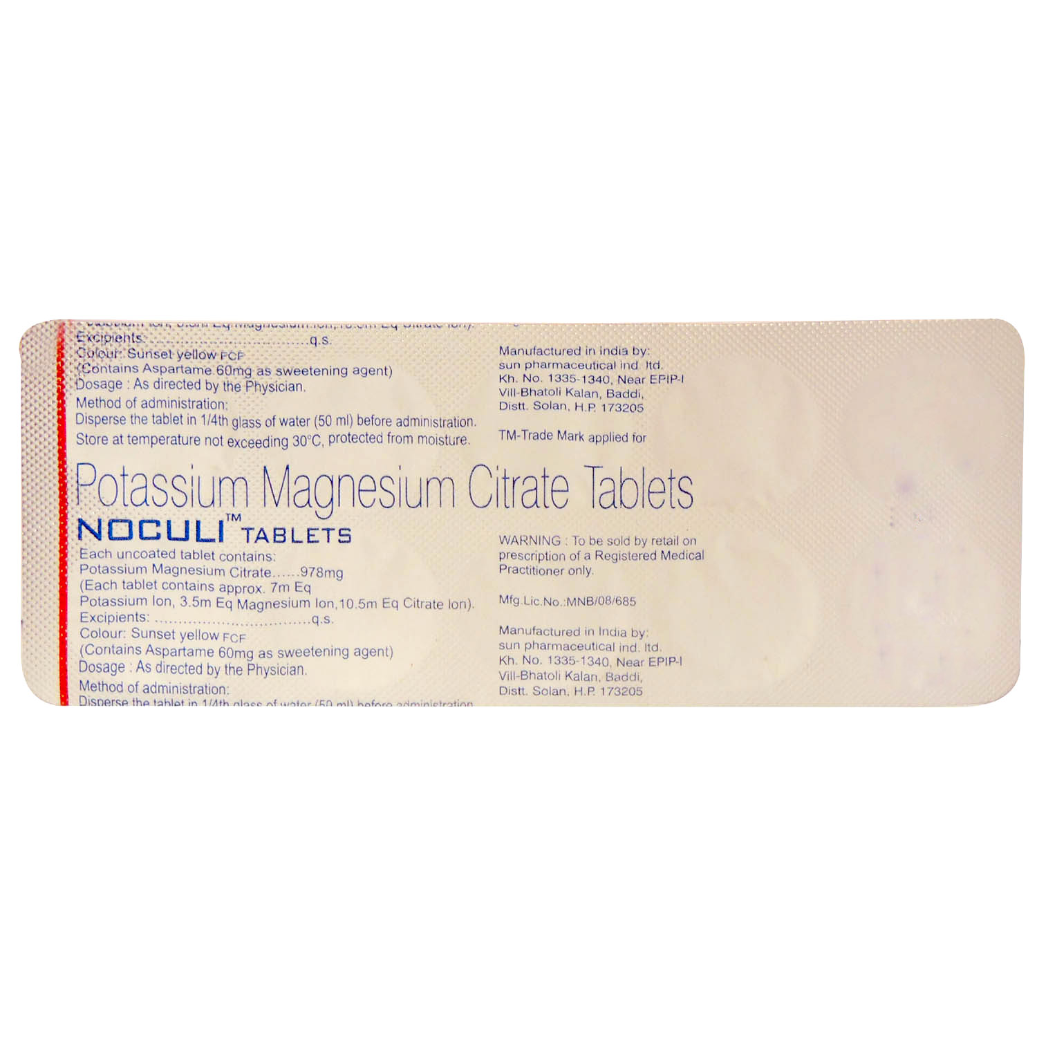 Noculi Tablet 10's, Pack of 10 TABLETS Noculi Tablet 10's, Pack of 10 TABLETS