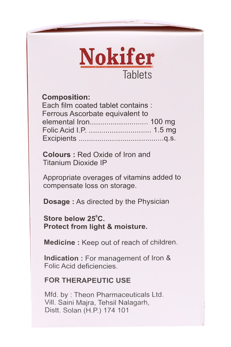Nokifer Tablet 10's, Pack of 10 TABLETS Nokifer Tablet 10's, Pack of 10 TABLETS