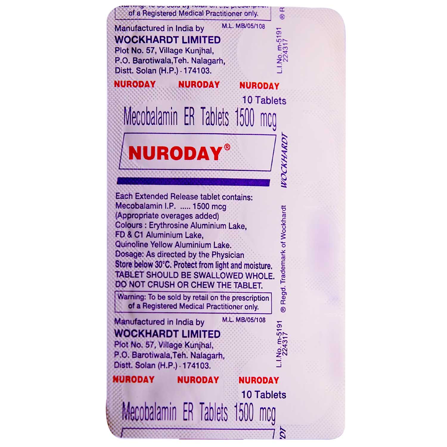 Nuroday Tablet 10's, Pack of 10 TabletS Nuroday Tablet 10's, Pack of 10 TabletS