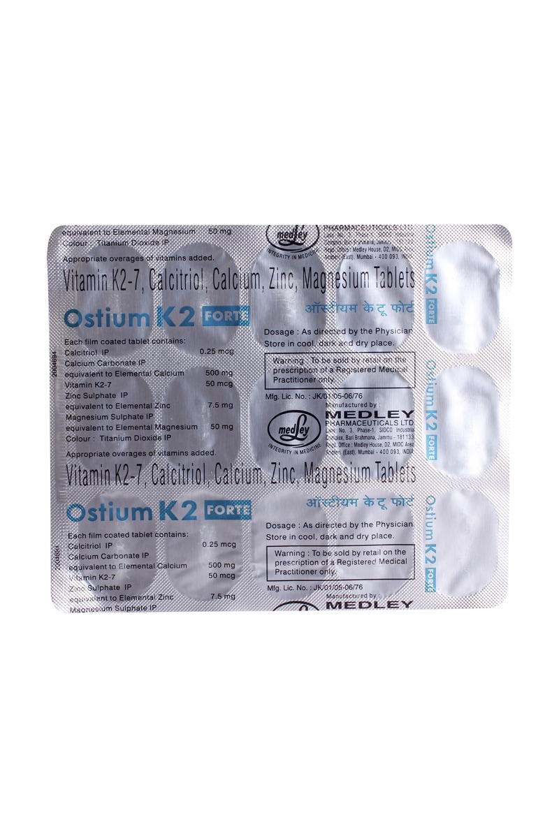 Ostium K2 Forte Tablet 10's, Pack of 10 TabletS Ostium K2 Forte Tablet 10's, Pack of 10 TabletS