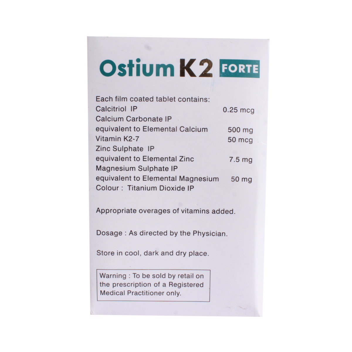 Ostium K2 Forte Tablet 15's, Pack of 15 TabletS Ostium K2 Forte Tablet 15's, Pack of 15 TabletS