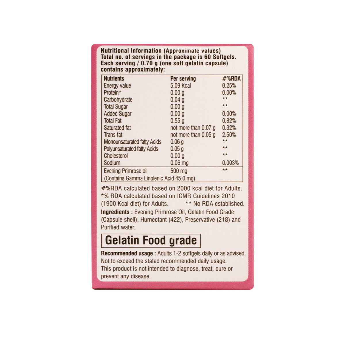 Primosa 500 Capsule 15's, Pack of 15 Primosa 500 Capsule 15's, Pack of 15