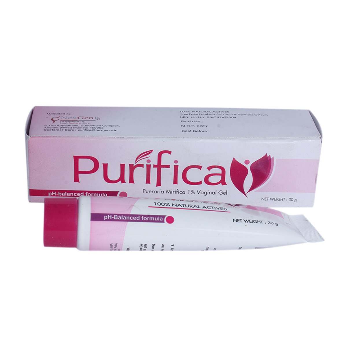 Purifica 1% Vaginal Gel 30 gm, Pack of 1 GEL Purifica 1% Vaginal Gel 30 gm, Pack of 1 GEL