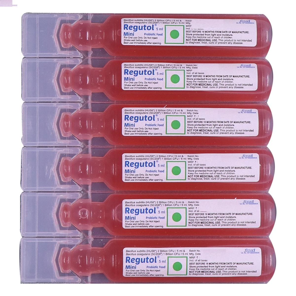 Regutol Mini Probiotic Liquid 6 x 5 ml, Pack of 6 LIQUIDS Regutol Mini Probiotic Liquid 6 x 5 ml, Pack of 6 LIQUIDS
