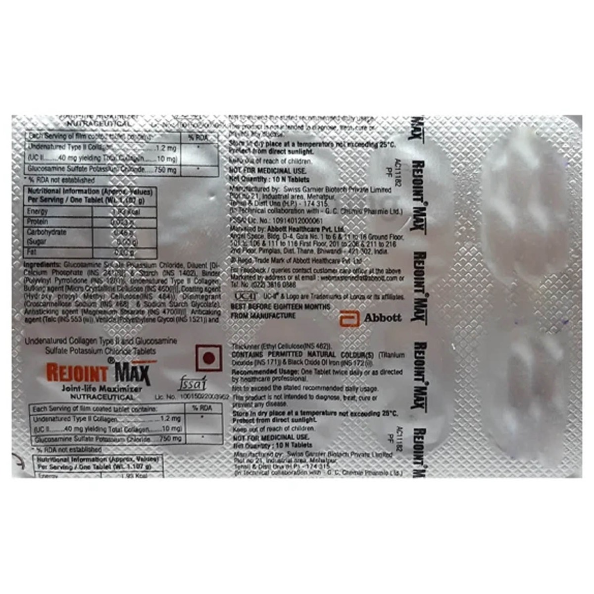 Rejoint Max Tablet 10's, Pack of 10 TABLETS Rejoint Max Tablet 10's, Pack of 10 TABLETS