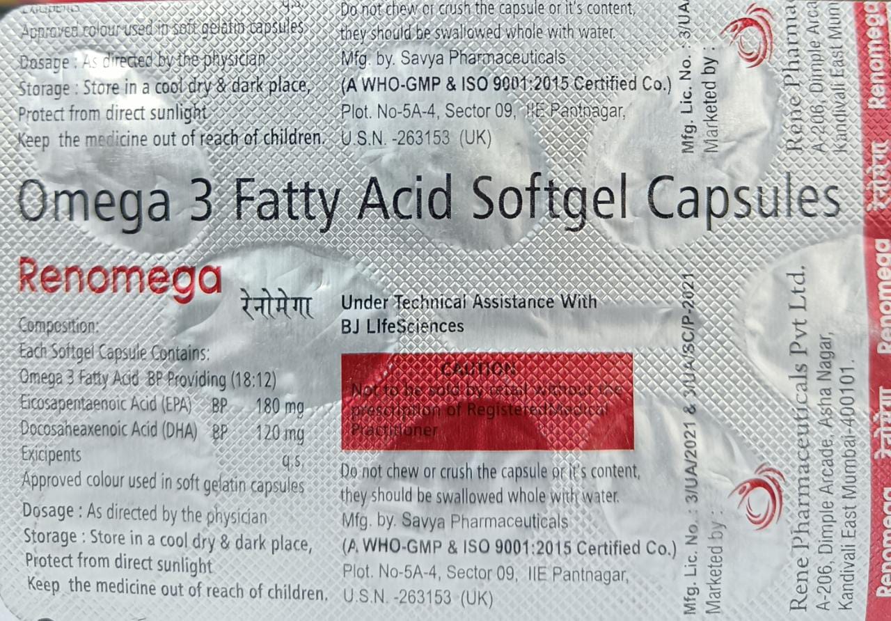 RENOMEGA CAPSULE, Pack of 10 CapsuleS RENOMEGA CAPSULE, Pack of 10 CapsuleS