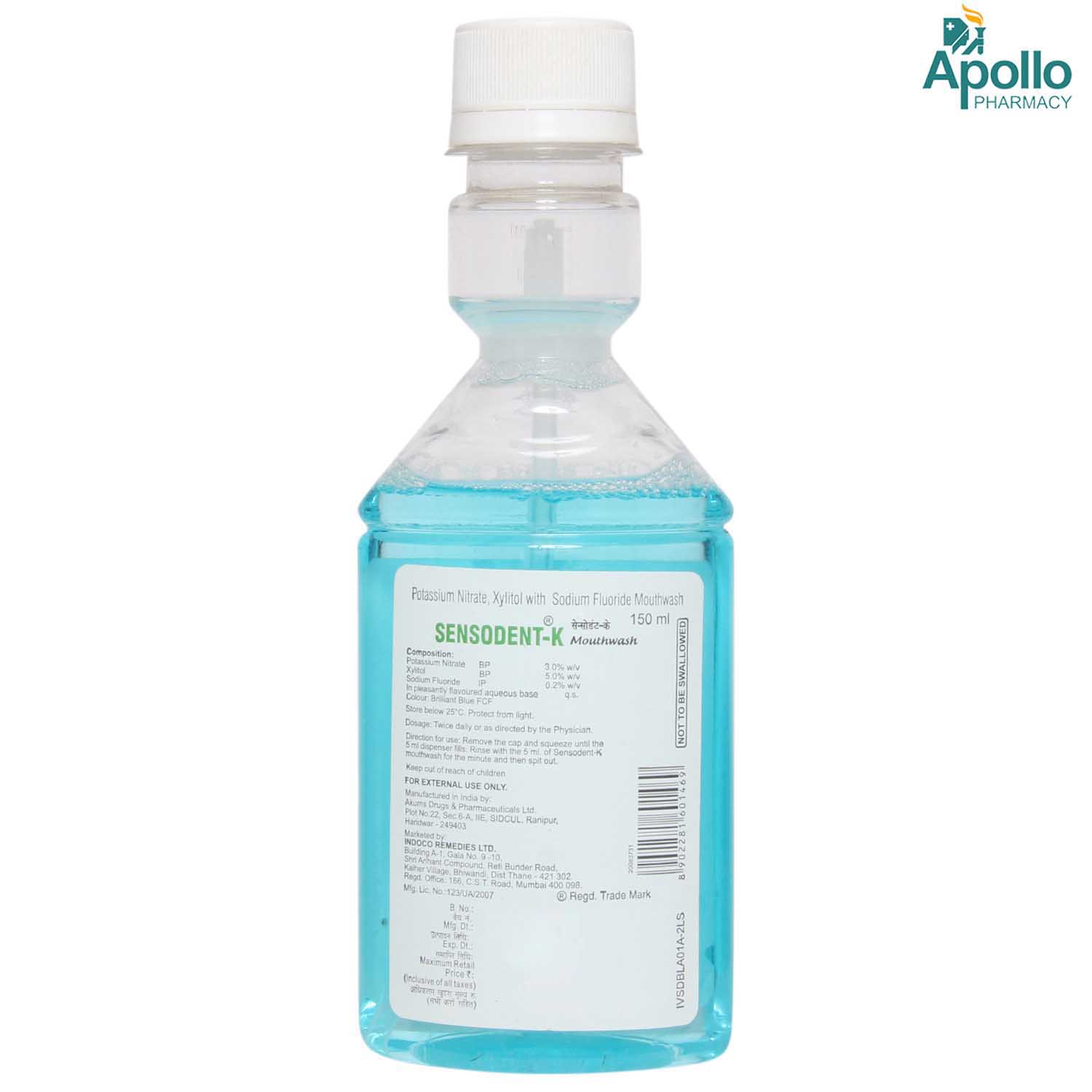 Sensodent-K Mouthwash 150 ml, Pack of 1 MOUTH WASH Sensodent-K Mouthwash 150 ml, Pack of 1 MOUTH WASH