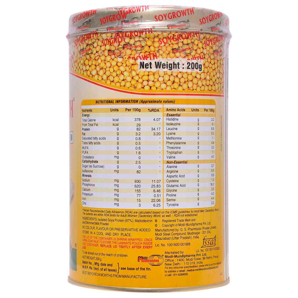 Soygrowth Powder 200 gm, Pack of 1 POWDER Soygrowth Powder 200 gm, Pack of 1 POWDER