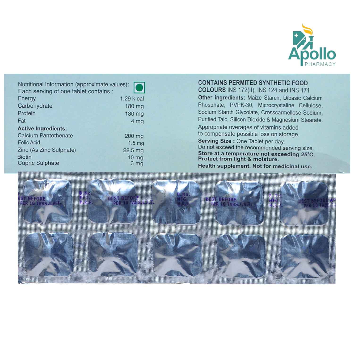 Trichotan AT Tablet 10's, Pack of 10 TABLETS Trichotan AT Tablet 10's, Pack of 10 TABLETS