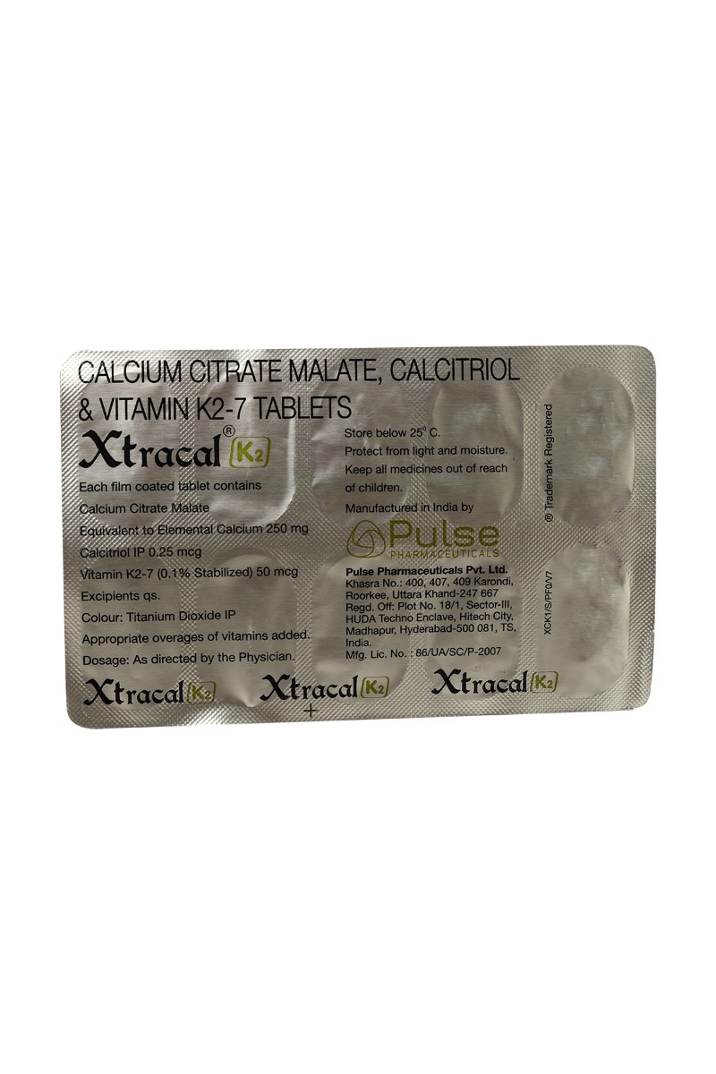 Xtracal K2 Tablet 10's, Pack of 10 TabletS Xtracal K2 Tablet 10's, Pack of 10 TabletS