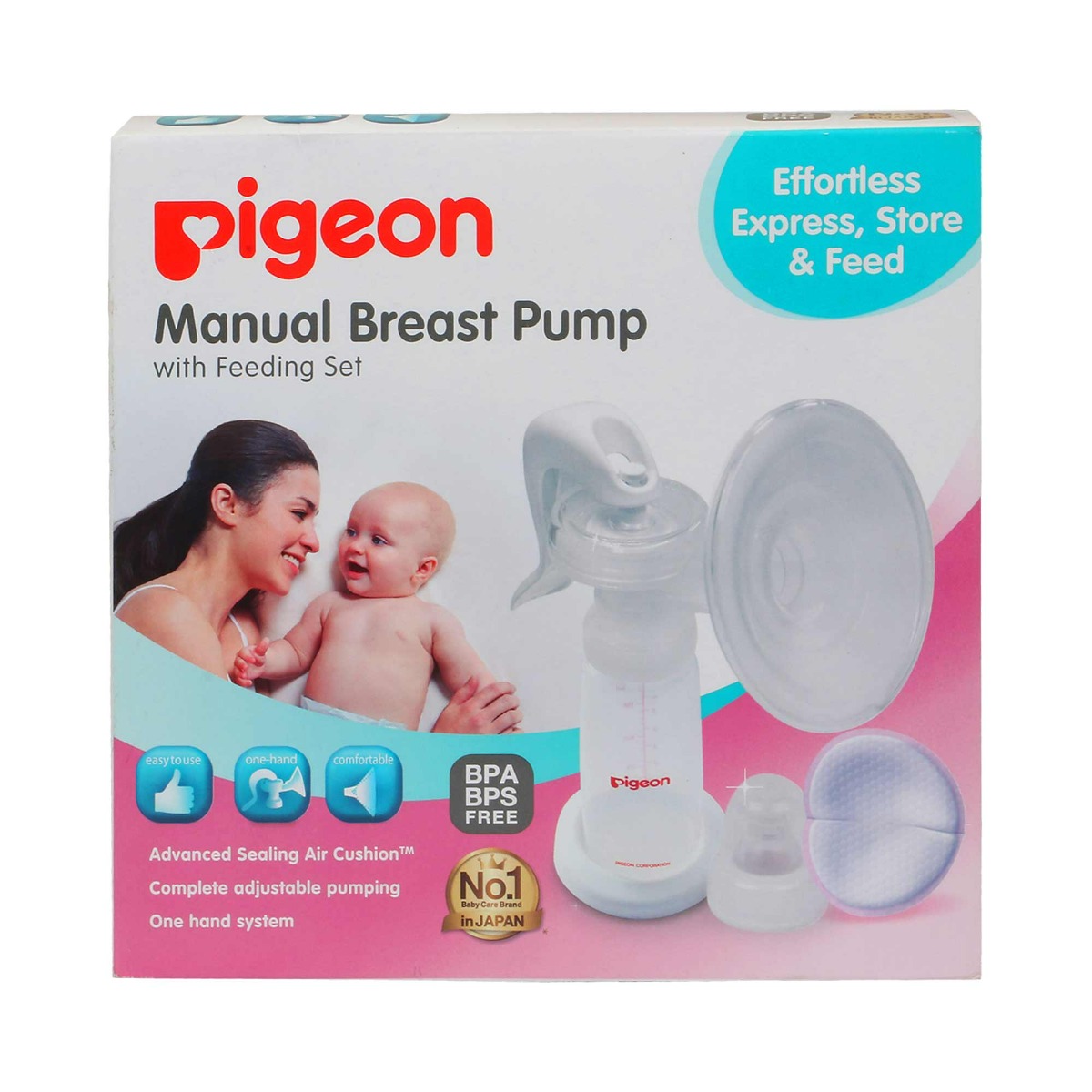 Pigeon Manual Breast Pump with Feeding Set, 1 Count, Pack of 1 Pigeon Manual Breast Pump with Feeding Set, 1 Count, Pack of 1