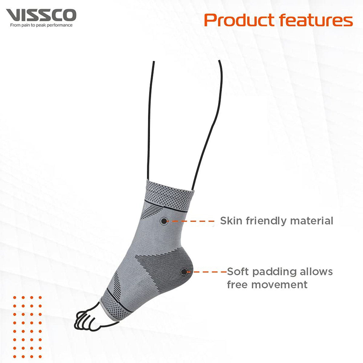 Vissco 2D Ankle Support Pro Large, 1 Pair, Pack of 1 Vissco 2D Ankle Support Pro Large, 1 Pair, Pack of 1