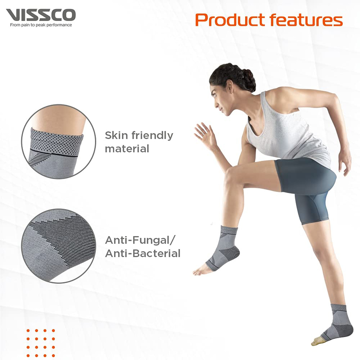 Vissco 2D Ankle Support Pro Large, 1 Pair, Pack of 1 Vissco 2D Ankle Support Pro Large, 1 Pair, Pack of 1