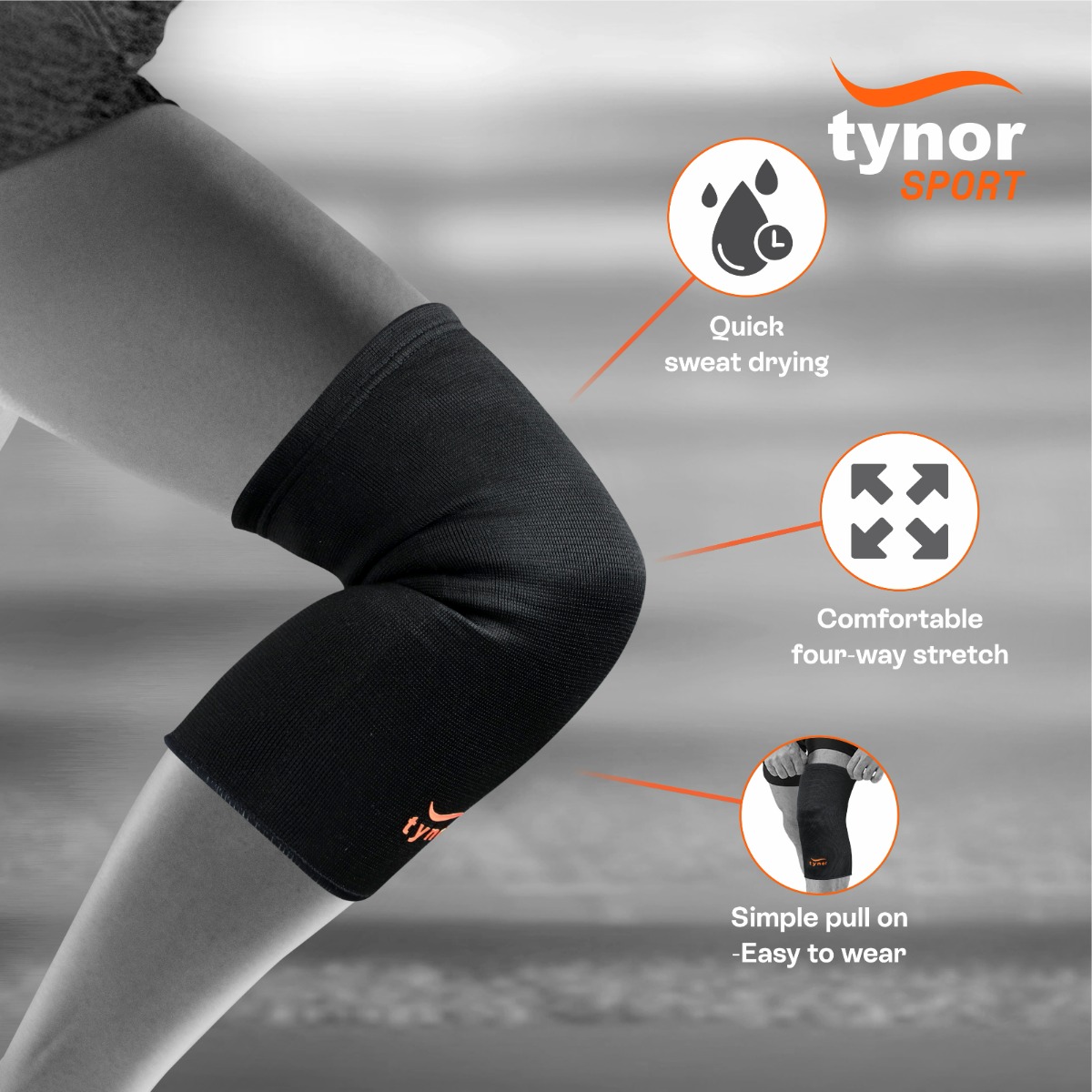Tynor Knee Cap Air Neo Orange Medium, 1 Count, Pack of 1 Tynor Knee Cap Air Neo Orange Medium, 1 Count, Pack of 1