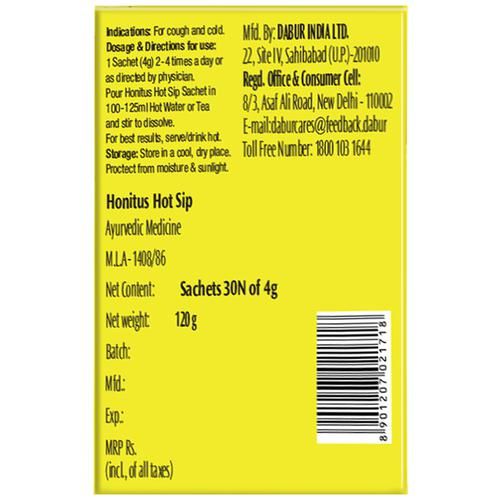 Dabur Honitus Hot Sip Granules, 1 Sachet, Pack of 1 Dabur Honitus Hot Sip Granules, 1 Sachet, Pack of 1