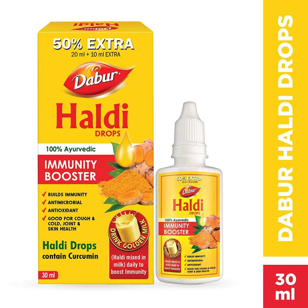 Dabur Haldi Immunity Booster Drops, 30 ml, Pack of 1