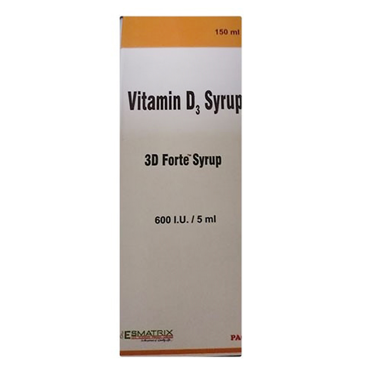 3D Forte 600IU Syrup 150 ml, Pack of 1 3D Forte 600IU Syrup 150 ml, Pack of 1