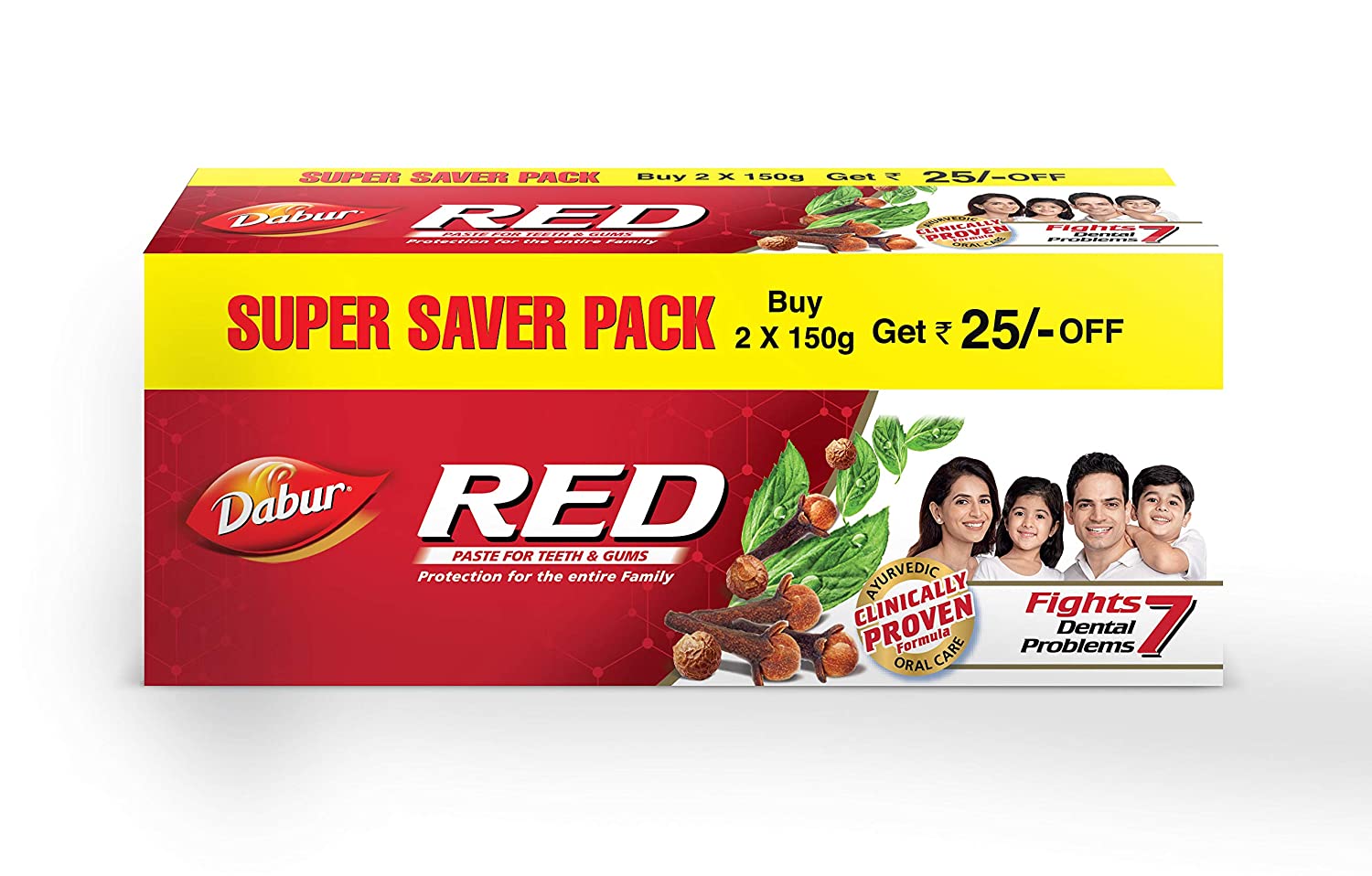 Dabur Red Toothpaste Combo Pack, 300 gm (200+100 gm + Free Toothbrush), Pack of 1 Dabur Red Toothpaste Combo Pack, 300 gm (200+100 gm + Free Toothbrush), Pack of 1