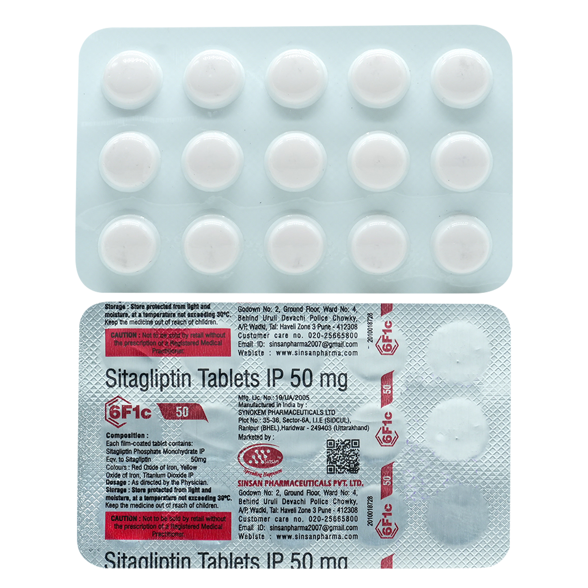 6F1C 50 mg Tablet 15's, Pack of 15 TabletS 6F1C 50 mg Tablet 15's, Pack of 15 TabletS