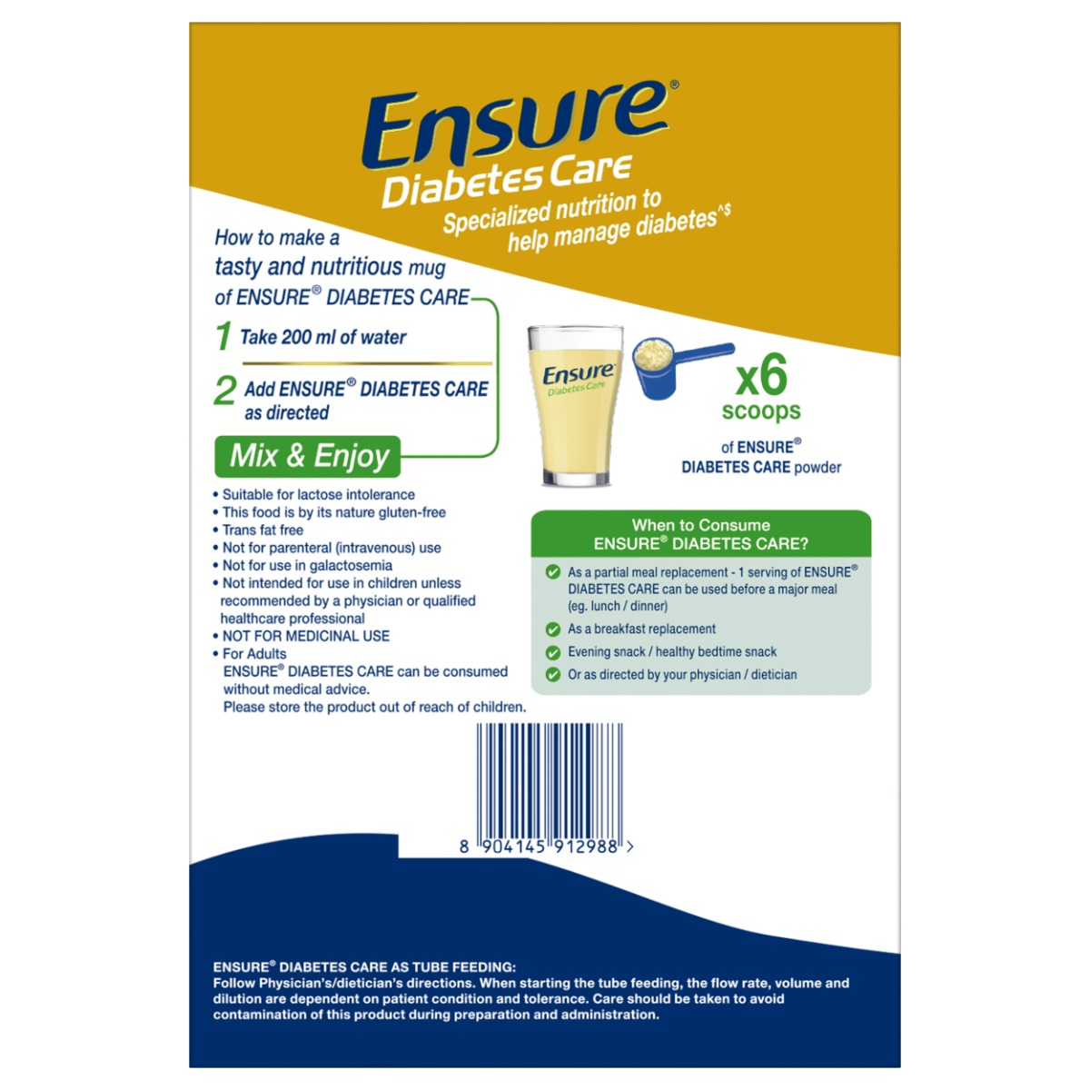 Ensure Diabetes Care Vanilla Delight Flavour Powder for Adults, 2 kg, Pack of 1 Ensure Diabetes Care Vanilla Delight Flavour Powder for Adults, 2 kg, Pack of 1