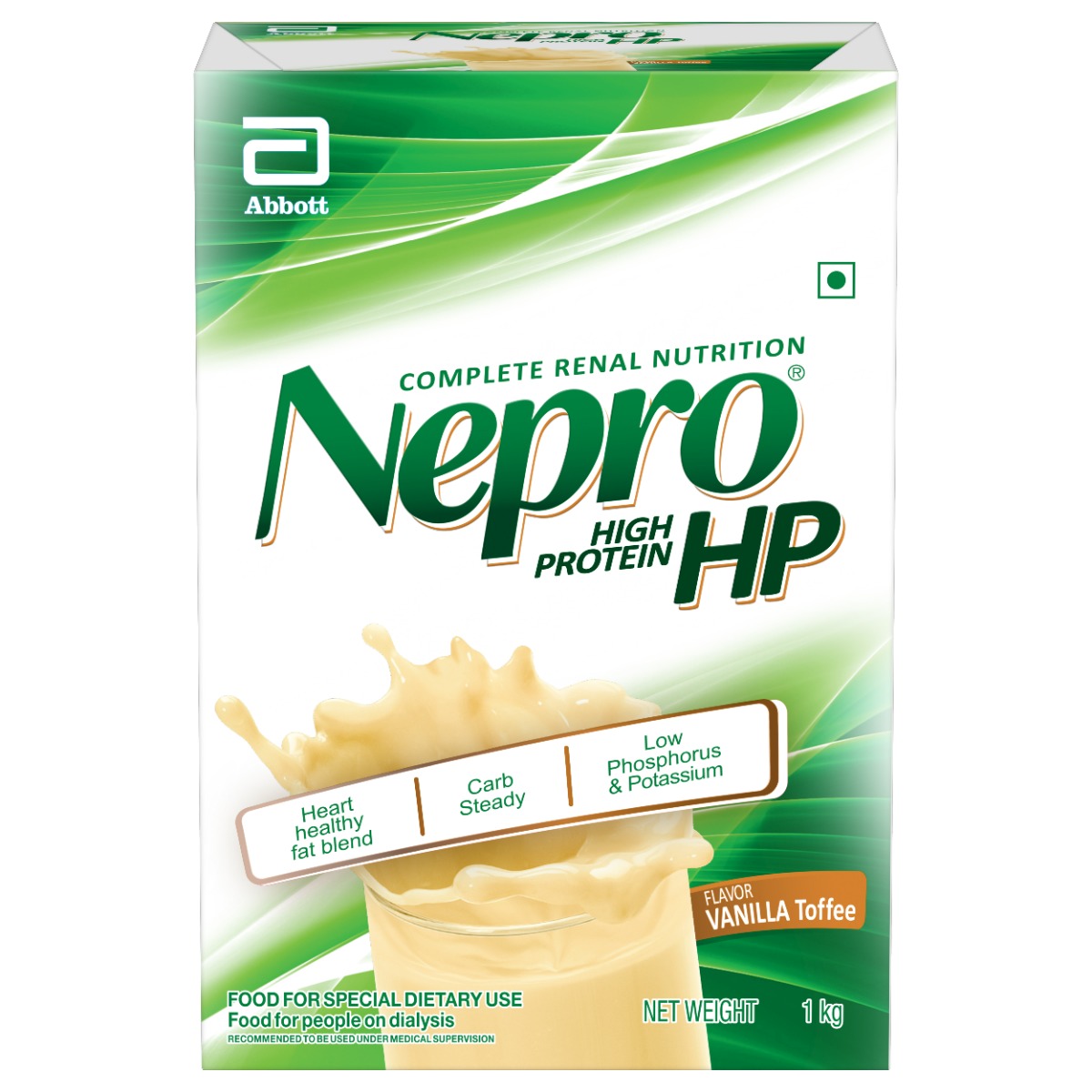 Nepro Complete Renal Nutrition High Protein Vanilla Toffee Flavour Powder for Adults, 1 kg, Pack of 1 Nepro Complete Renal Nutrition High Protein Vanilla Toffee Flavour Powder for Adults, 1 kg, Pack of 1
