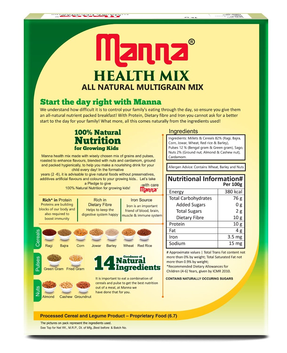 Manna Health Mix Powder, 1 kg, Pack of 1 Manna Health Mix Powder, 1 kg, Pack of 1